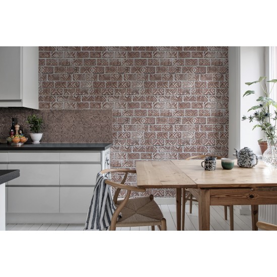 Decorated Bricks, Red Decorated Bricks, Red